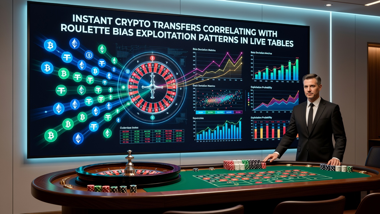 Data visualization charts displaying crypto transfer volumes against roulette outcome distributions over time