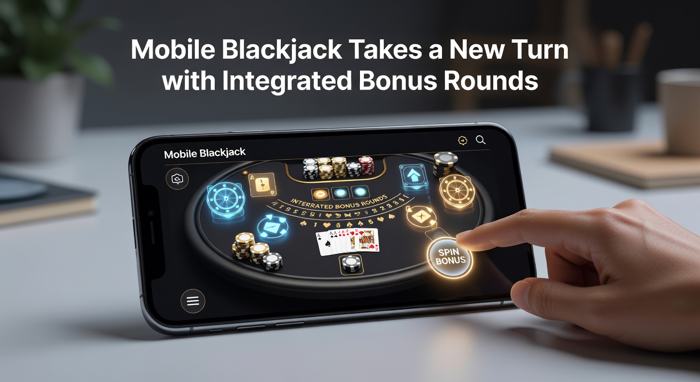 Close-up of a smartphone screen displaying a blackjack bonus wheel spinning with various payout options highlighted