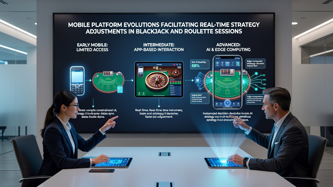 Smartphone screen showing roulette wheel analytics with probability heat maps and instant bet adjustment controls