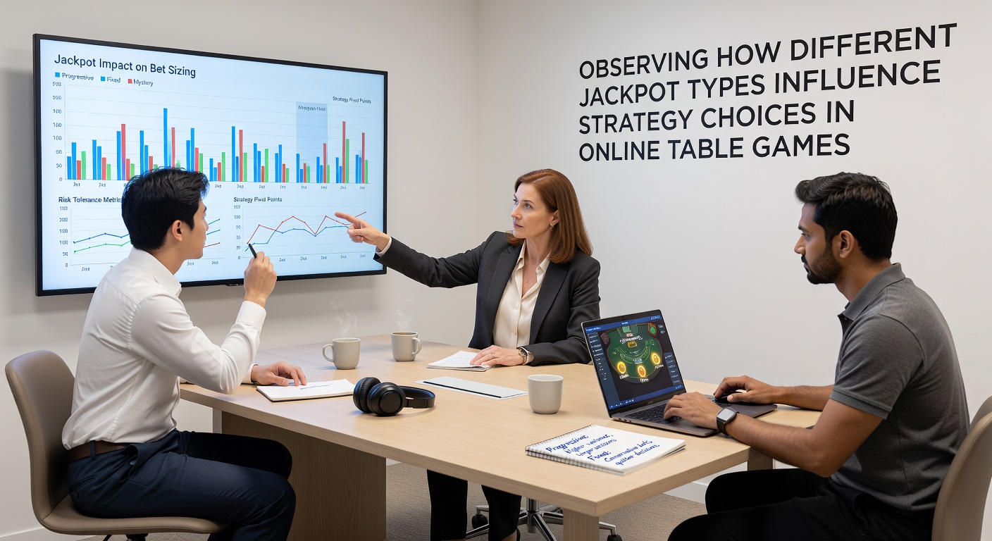 Detailed view of strategy adjustments during live dealer table games with visible jackpot indicators